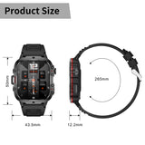 Smart Watch with Bluetooth Call QX11, 1.96” Waterproof Fitness Watch for Men with Answer/Make Call