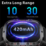 Smart Watch with Bluetooth Call QX11, 1.96” Waterproof Fitness Watch for Men with Answer/Make Call