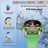 Smart Watch for Men Women TS137, 1.43 AMOLED Display Waterproof Fitness Watch with Answer/Make Call