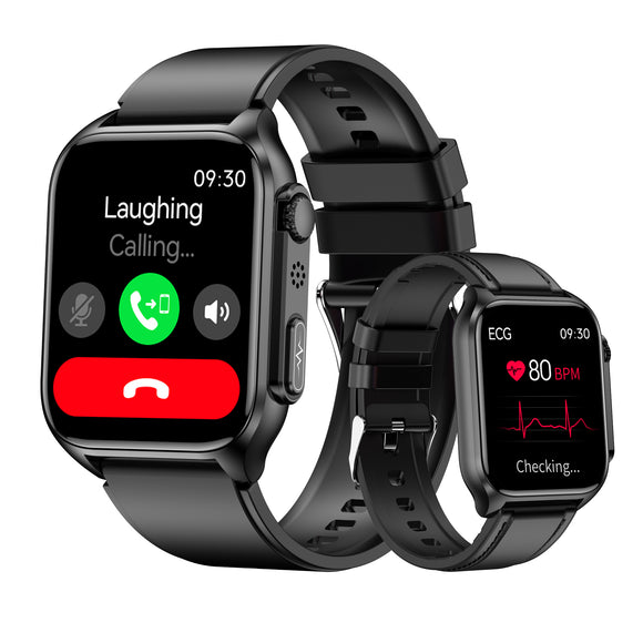 DigiKuber Smartwatch ECG voor Heren, IP68 Waterdicht Smart Watch met Lichaamstemperatuur, Hartslagfrequentie, SPO2, Stappenteller, Bloeddruk, Slaapmonitor voor Android iOS DigiKuber Smartwatch ECG voor Heren, IP68 Waterdicht Smart Watch met Lichaamstemperatuur, Hartslagfrequentie, SPO2, Stappenteller, Bloeddruk, Slaapmonitor voor Android iOS
