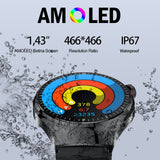 Smart Watch ECG TK26, 1,43” AMOLED Smartwatch Dial Answer Call Waterproof Fitness Tracker