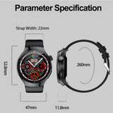 Smart Watch ECG TK26, 1,43” AMOLED Smartwatch Dial Answer Call Waterproof Fitness Tracker