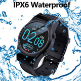 Smart Watch with Camera, Waterproof IPX6 Smartwatch Mini Cam, 1.3 Inch Round Screen 1080P Video Recording Smart Watch for Android iOS Outdoor