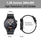 ECG Smart Watch Dial Answer Call TK22, 1.39" 360*360 EKG Monitoring Health Monitor Watch
