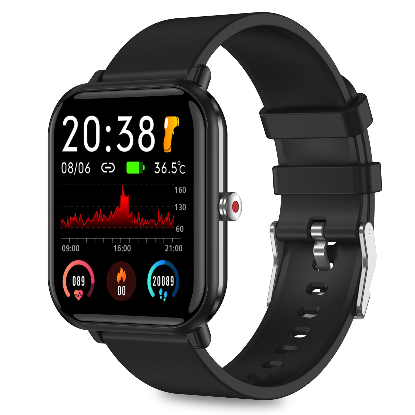 Smart Watch IP68 Waterproof Fitness Tracker GloryFit Thermometer
