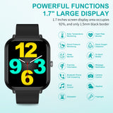 Q9 Smart Watch Men Women, IP68 Waterproof Fitness Trackers 1.7" Sport Watch with Thermometer for Android iOS